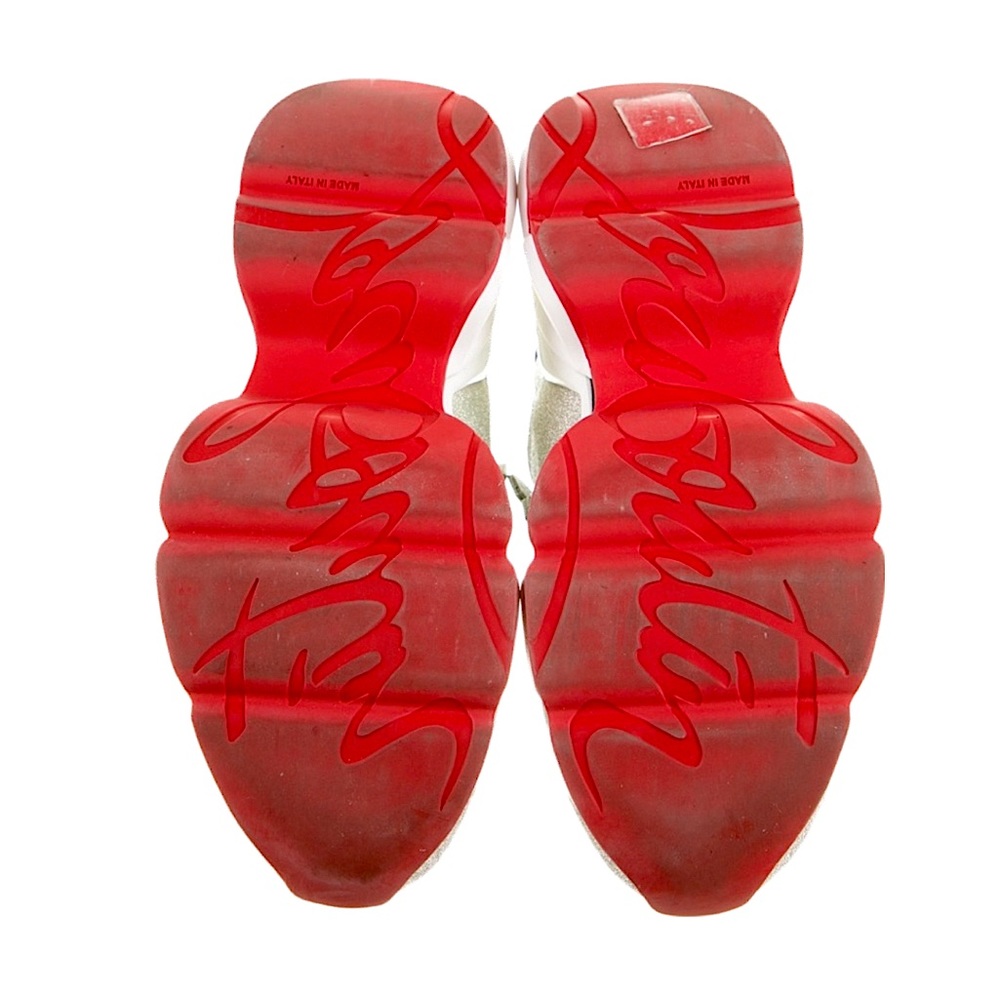 white Christian Louboutin chunky sneakers | red bottoms | authentic - Picture 6 of 8